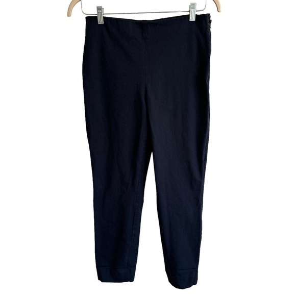 Everlane Navy The Side-Zip Stretch Cotton Pants, Size 12 - Picture 3 of 8